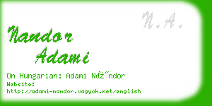 nandor adami business card